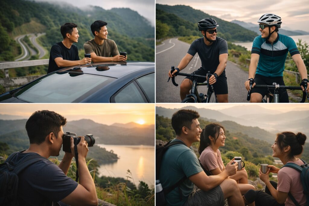 Luxury Malaysian homestay with car, bike, photography, and hiking activities.